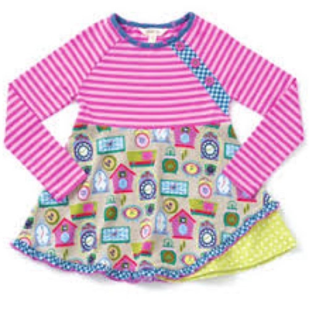 Matilda Jane Outfit Clock Tunic with ruffle pants to match.